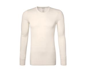 HANRO Longsleeve Herren Baumwolle weiß, 4 (S)