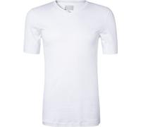 HANRO T-Shirt Herren V-Ausschnitt Baumwolle weiß, 4 (S)