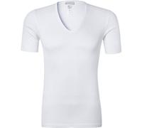 HANRO T-Shirt Herren V-Ausschnitt Baumwolle Weiß, M