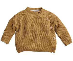 HANS NATUR Baby Jacke Schlüttli Bio-Baumwolle Strick curry Gr.86/92
