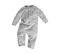 HANS NATUR Baby Overall Baumwolle Strick hellgrau melange Gr.50/56