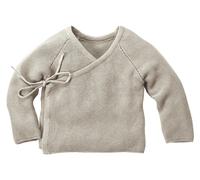 HANS NATUR Baby und Kinder Jacke zum Wickeln Strick-Qualität Bio-Baumwolle beige Gr. 74/80