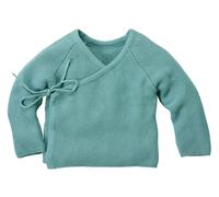 HANS NATUR Baby und Kinder Jacke zum Wickeln Strick-Qualität Bio-Baumwolle gletscher Gr. 98/104
