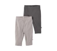 HANS NATUR Baby und Kinder Leggings Bio-Baumwolle 2er Set grau-greige Gr. 50/56