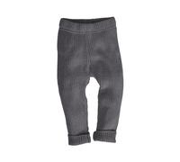 HANS NATUR Baby und Kinder Leggings Bio-Baumwolle Strick dunkelgrau melange Gr.98/104