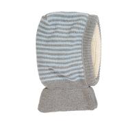 HANS NATUR Baby und Kinder Schalmütze grau-bleu Gr.46/48