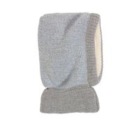 HANS NATUR Baby und Kinder Schalmütze grau-bleu melange Gr.50/52