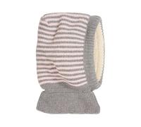 HANS NATUR Baby und Kinder Schalmütze grau-rose Gr.46/48