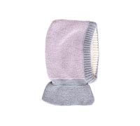 HANS NATUR Baby und Kinder Schalmütze grau-rose melange Gr.46/48