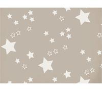 HANS NATUR Bio-Baumwollstoff Meterware Stern grau Breite 170 cm