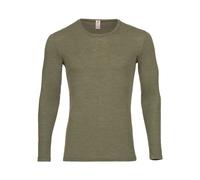 Hans Natur Herren Unterhemd Langarm Wolle Seide olive Gr. 46/48