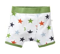 HANS NATUR Jungen Boxershorts Bio-Baumwolle Stern weiß Gr. 98/104