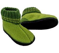 HANS NATUR Kinder Hausschuhe Hüttenschuhe grün Gr.29