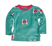 HANS NATUR Kinder Langarmshirt Bio-Baumwolle Schmetterling pink Gr.86/92