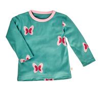 HANS NATUR Kinder Langarmshirt Bio-Baumwolle Schmetterling rosa Gr.98/104