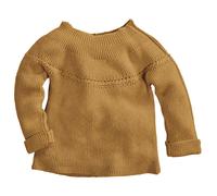 HANS NATUR Kinder Pullover Bio-Baumwolle Strick curry Gr.122/128