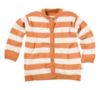HANS NATUR Kinder Strickjacke Bio-Baumwolle ecru-orange Gr.122/128