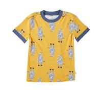 HANS NATUR Kinder T-Shirt Bio-Baumwolle Zebrafreunde curry Gr.86/92
