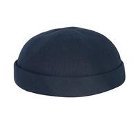 Hanseheld Docker Cap Leinen Blau Kurz Flach Segler Sailor Cap Blau 58
