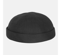 Hanseheld Docker Cap Leinen Kurz Flach Segler Sailor Cap Schwarz