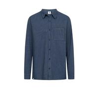 Hanseheld Schnieker Fischer Hemd Herren Blau Weiß Gestreift Fischerhemd GOTS Organic Blau XL