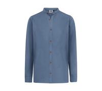 HANSEHELD Stehkragen-Hemd Herren Jeans-Blau Baumwolle GOTS Organic M | Baumwolle | Jeansblau | Hemd | Bio | Langarm