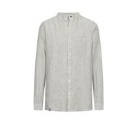 Hanseheld Leinenhemd LeinenLos! Herren Beige Gestreift Fischerhemd Stehkragen Weiß M