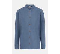 HANSEHELD Stehkragen-Hemd Herren Jeans-Blau Baumwolle GOTS Organic L | Baumwolle | Jeansblau | Hemd | Bio | Langarm