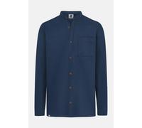 Hanseheld Stehkragen-Hemd Herren Baumwolle GOTS Organic Dunkelblau L