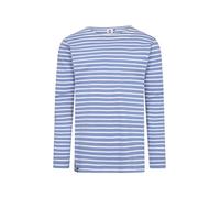 HANSEHELD Streifenshirt Herren Hellblau-Natur Langarm Jeans Blau GOTS Organic XL | Männer Ringelshirt | Streifen | Bretonisches Hemd | Matrosenshirt | Gestreift | Bio Baumwolle