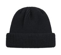 HANSEHELD Troyermütze Merino Schwarz GOTS Organic | Wollmütze | Weich | Merino-Wolle | Umschlag | Made in Germany