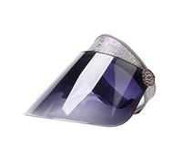HANSHAN Sommer-Sonnenblende Hut Sonnenschutz und UV-Schutz-Stirnband Sonnen Face Shield Hat 360 ° drehbare Kappe Wide Brim Hat Im Freien Strand Cap (Color : Gray)