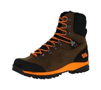 Hanwag Jagdstiefel Kalixfors Mid SF Extra wasserdichte und stabile Herren Jagdschuhe mit Nubukleder Obermaterial und griffiger Laufsohle Braun/Orange EU 44