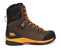 Hanwag Jagdstiefel Kalixfors Mid SF Extra wasserdichte und stabile Herren Jagdschuhe mit Nubukleder Obermaterial und griffiger Laufsohle Braun/Orange EU 44,5