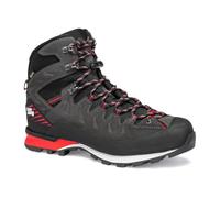 Hanwag Bergwanderschuhe Makra Pro GTX (Veloursleder, wasserdicht, Bergsteigen) asphaltgrau/rot Herren, Größe Euro (US) 46 (12)