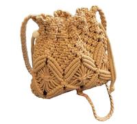 Haodream Geflochtene Beuteltaschen, Hobos Geldbörsen für Damen, | Umhängetaschen mit Kordelzug für Damen, ausgehöhlte Häkeltaschen, gewebte Strandtaschen für Urlaubssommer