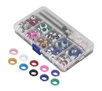 Haofy 10 Mm Buntes Ösen-Set, Metall-Kupfer-Eisen-Ösen mit Stanzwerkzeug für Lederarbeiten, Ideal für Schuhe, Taschen und Kleidung