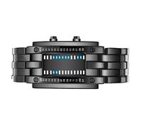 Haofy Binärmatrix Blau LED Digitale Uhr 30m wasserdichte Elektronische Uhr für Männer Frauen Legierung Passform für Regnerische Tage