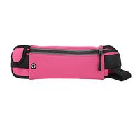 Haofy Sport-Gürteltasche, Wasserdicht, Ultradünn, Lauf-Hüfttasche für Fitness, mit Mehreren Taschen, Reflektierendes Design Zum Laufen, Radfahren, Wandern, Neopren-Material (PINK)