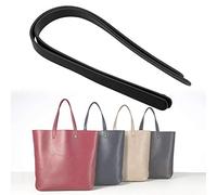 Haofy Taschengriffe aus Weichem Leder, Langlebiges Handtaschenzubehör, Verbinden Sie Ihre Tasche für Schneiderzubehör, Geeignet für Handtaschen, Messenger-Bodybags, 65 Cm, Braun, Gelb, 2 Stück (BLACK)