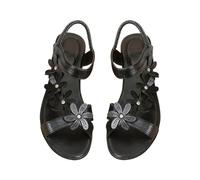 HAOLEI 2024 Sandalen Damen Elegante Schöne Modische Römische Sandalen Mit Fischschnauze, Keilabsatz Und Blumen Elastikband Hausschuhe Leichte Bequeme Sommer Sale Sandalen Lässige Klassische