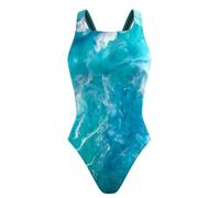 HAOLEI Badeanzug Damen Elegant Schick, Sale Bademode Push Up, Günstig Badeanzug Mit Oktopus Print Konservativer Einteiliger Badeanzug, Swimming Suits Sexy Modische, Schwimmanzug Bauchweg