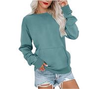 HAOLEI Damen Pullover Mit Langen Ärmeln Und Rundhalsausschnitt Sweatshirt Tops Elegant Schick, Pullunder Mode Oberteil, Sweater Weich Bequem, Sweatjacke Hochwertige Sportjacke Casual
