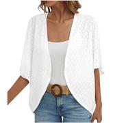 HAOLEI Damen Sommerjacke Sale Angebote Strickjacken Dünne Atmungsaktiv Sale Angebote Sommer Cardigan Print Oberteil Strandmantel Leicht Und Luftig Strickjacke Bequem Sonnenschutz Cardigan Casual Mode