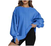 HAOLEI Damen Sweatshirt Mit Langen Ärmeln Und Rundhalsausschnitt Sale Pullover Elegant Schick Sportjacke Casual Pullunder Mode Oberteil Sweater Weich Bequem Sweatjacke Hochwertige