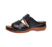 HAOLEI Hausschuhe Damen Elegante Schöne Große Größe Europa Und Die Vereinigten Staaten Lässig Hang Mit Erwachsenen Sale Sommer Hausschuhe Ein Wort Sandalen Günstig Badeschlappen Leichte Bequeme