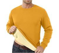 HAOLEI Herren Pullover Warme und Bequem, Langärmliges Oberteil mit Rundhalsausschnitt aus Verdicktem Fleece mit Einfarbigem Boden, Sweatshirt Casual Mode, Sale Angebote Sweater Weiche Stretch Jumper