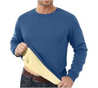 HAOLEI Herren Pullover Warme und Bequem, Langärmliges Oberteil mit Rundhalsausschnitt aus Verdicktem Fleece mit Einfarbigem Boden, Sweatshirt Casual Mode, Sale Angebote Sweater Weiche Stretch Jumper