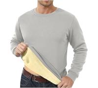HAOLEI Herren Pullover Warme und Bequem, Langärmliges Oberteil mit Rundhalsausschnitt aus Verdicktem Fleece mit Einfarbigem Boden, Sweatshirt Casual Mode, Sale Angebote Sweater Weiche Stretch Jumper