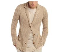 HAOLEI Herren Warmes Langes Strick Hemd Lässiges Outdoorhemd, Strickpullover Stilvoller Slim Fit, Strickjacke Modische, Sale Pullover Weich Und Bequem, Winterpullover Klassisch Aus Hochwertiger